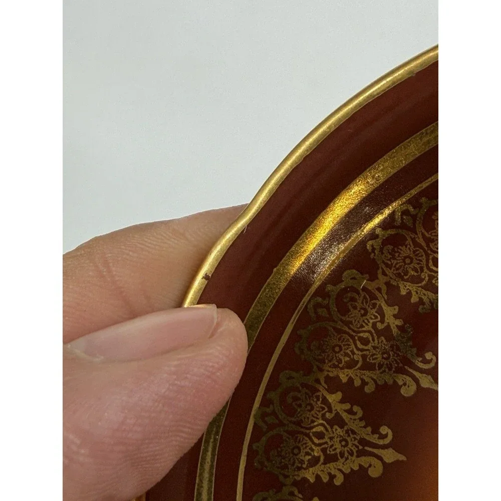 Antique MZ Moritz Zdekauer Tea Cup & Saucer Hand Painted 
